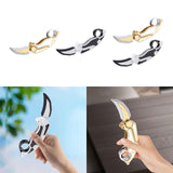 Maxbell Radish Knife Toy Small Foldable Novelty Sensory Toy for Kids Children Family White Black