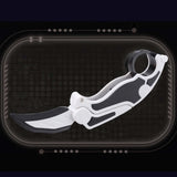 Maxbell Radish Knife Toy Small Foldable Novelty Sensory Toy for Kids Children Family White Black