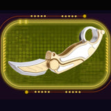 Maxbell Radish Knife Toy Small Foldable Novelty Sensory Toy for Kids Children Family Silver Golden