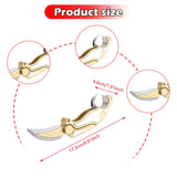 Maxbell Radish Knife Toy Small Foldable Novelty Sensory Toy for Kids Children Family Silver Golden