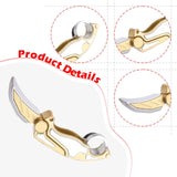 Maxbell Radish Knife Toy Small Foldable Novelty Sensory Toy for Kids Children Family Silver Golden