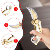 Maxbell Radish Knife Toy Small Foldable Novelty Sensory Toy for Kids Children Family Silver Golden