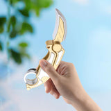 Maxbell Radish Knife Toy Small Foldable Novelty Sensory Toy for Kids Children Family Silver Golden