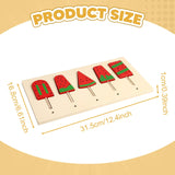 Maxbell Kids Wooden Ice Cream Toy Watermelon Ice Lolly Set for Age 3 4 5 6 Years Old