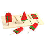 Maxbell Kids Wooden Ice Cream Toy Watermelon Ice Lolly Set for Age 3 4 5 6 Years Old