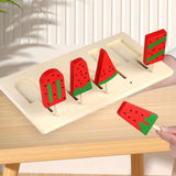 Maxbell Kids Wooden Ice Cream Toy Watermelon Ice Lolly Set for Age 3 4 5 6 Years Old