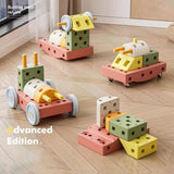 Maxbell 36Pcs DIY Building Blocks Educational Vehicle Assembly for Holiday Preschool