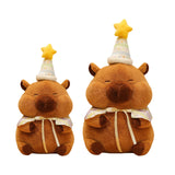 Maxbell Cute Capybara Plush with Birthday Hat Plush Doll Gift Decoration Party Favor 28cm