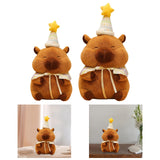 Maxbell Cute Capybara Plush with Birthday Hat Plush Doll Gift Decoration Party Favor 28cm