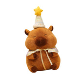 Maxbell Cute Capybara Plush with Birthday Hat Plush Doll Gift Decoration Party Favor 28cm