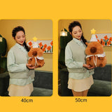 Maxbell Cute Capybara Plush with Birthday Hat Plush Doll Gift Decoration Party Favor 28cm