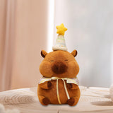 Maxbell Cute Capybara Plush with Birthday Hat Plush Doll Gift Decoration Party Favor 28cm