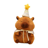 Maxbell Cute Capybara Plush with Birthday Hat Plush Doll Gift Decoration Party Favor 46cm
