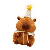Maxbell Cute Capybara Plush with Birthday Hat Plush Doll Gift Decoration Party Favor 46cm