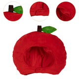 Maxbell Apple Hat Cosplay Accessories Cute Plush Party Headgear for Holiday Carnival
