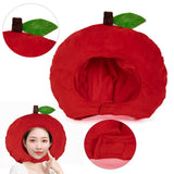 Maxbell Apple Hat Cosplay Accessories Cute Plush Party Headgear for Holiday Carnival