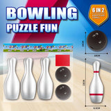 Maxbell Kids Bowling Set Motor Skills Interactive Outdoor Bowling Toys for Yard Park 10 Pins