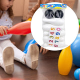 Maxbell Kids Bowling Set Motor Skills Interactive Outdoor Bowling Toys for Yard Park 10 Pins with sticker