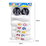 Maxbell Kids Bowling Set Motor Skills Interactive Outdoor Bowling Toys for Yard Park 10 Pins with sticker