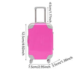 Maxbell Mini Suitcase Candy Box Luggage Storage Box for Children Toy Makeup Dress up Rose Red