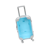 Maxbell Mini Suitcase Cute Empty Miniature Dolls Suitcase for Gifts Kids Toy Playset Blue