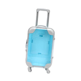Maxbell Mini Suitcase Cute Empty Miniature Dolls Suitcase for Gifts Kids Toy Playset Blue
