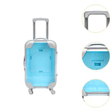 Maxbell Mini Suitcase Cute Empty Miniature Dolls Suitcase for Gifts Kids Toy Playset Blue
