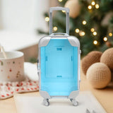 Maxbell Mini Suitcase Cute Empty Miniature Dolls Suitcase for Gifts Kids Toy Playset Blue