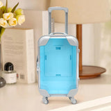 Maxbell Mini Suitcase Cute Empty Miniature Dolls Suitcase for Gifts Kids Toy Playset Blue