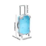 Maxbell Mini Suitcase Cute Empty Miniature Dolls Suitcase for Gifts Kids Toy Playset Blue