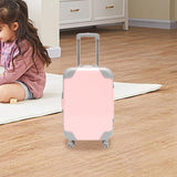 Maxbell Mini Suitcase Candy Box Luggage Storage Box for Children Toy Makeup Dress up Pink