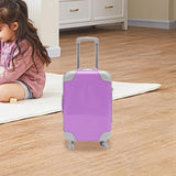 Maxbell Mini Suitcase Candy Box Luggage Storage Box for Children Toy Makeup Dress up Purple