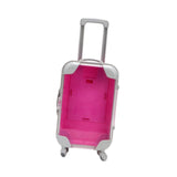 Maxbell Mini Suitcase Cute Empty Miniature Dolls Suitcase for Gifts Kids Toy Playset Rose Red