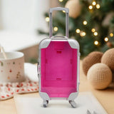 Maxbell Mini Suitcase Cute Empty Miniature Dolls Suitcase for Gifts Kids Toy Playset Rose Red