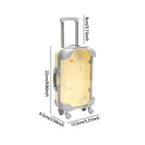 Maxbell Mini Suitcase Cute Empty Miniature Dolls Suitcase for Gifts Kids Toy Playset Yellow