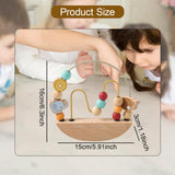 Maxbell Bead Maze Toy Travel Toy Activity Color Recognition Counting Educational Toy