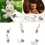 Maxbell Doll Display Bag Dustproof Accessory Clear Zipper Closure Doll Carrying Case Lanyard 23cm Blue Red White Rope