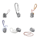 Maxbell Doll Display Bag Dustproof Accessory Clear Zipper Closure Doll Carrying Case Lanyard 23cm Blue Red White Rope
