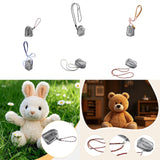 Maxbell Doll Display Bag Dustproof Accessory Clear Zipper Closure Doll Carrying Case Lanyard 23cm Blue Red White Rope
