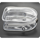 Maxbell Doll Display Bag Dustproof Accessory Clear Zipper Closure Doll Carrying Case Lanyard 23cm Blue Red White Rope