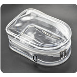 Maxbell Doll Display Bag Dustproof Accessory Clear Zipper Closure Doll Carrying Case Lanyard 23cm Blue Red White Rope
