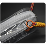 Maxbell Doll Display Bag Dustproof Accessory Clear Zipper Closure Doll Carrying Case Lanyard 23cm Blue Red White Rope
