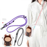Maxbell Doll Display Bag Dustproof Accessory Clear Zipper Closure Doll Carrying Case Lanyard 23cm Blue Red White Rope