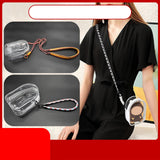 Maxbell Doll Display Bag Dustproof Accessory Clear Zipper Closure Doll Carrying Case Lanyard 23cm Blue Red White Rope