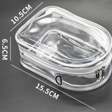 Maxbell Doll Display Bag Dustproof Accessory Clear Zipper Closure Doll Carrying Case Lanyard 23cm Blue Red White Rope