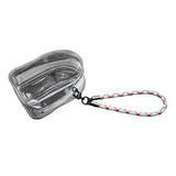 Maxbell Doll Display Bag Dustproof Accessory Clear Zipper Closure Doll Carrying Case Lanyard 23cm Blue Red White Rope