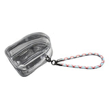 Maxbell Doll Display Bag Dustproof Accessory Clear Zipper Closure Doll Carrying Case Lanyard 23cm Blue Red White Rope