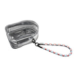 Maxbell Doll Display Bag Dustproof Accessory Clear Zipper Closure Doll Carrying Case Lanyard 23cm Blue Red White Rope