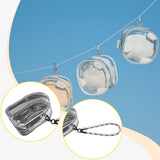 Maxbell Doll Display Bag Dustproof Accessory Clear Zipper Closure Doll Carrying Case Lanyard 23cm Blue Red White Rope