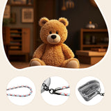 Maxbell Doll Display Bag Dustproof Accessory Clear Zipper Closure Doll Carrying Case Lanyard 23cm Blue Red White Rope